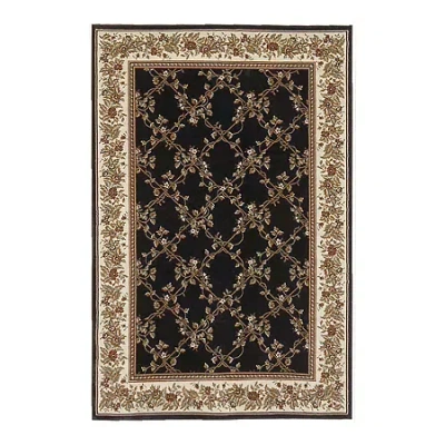 Radici Usa Radici Noble Scroll 39"x64" Traditional Oriental Accent Rug In Black