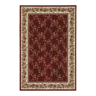 Radici Usa Radici Noble Scroll 39"x64" Traditional Oriental Accent Rug In Red