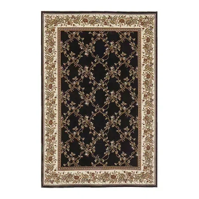 Radici Usa Radici Noble Scroll Traditional Oriental Area Rug In Black