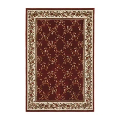 Radici Usa Radici Noble Scroll Traditional Oriental Area Rug In Red