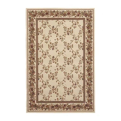 Radici Usa Radici Noble Scroll Traditional Oriental Area Rug In White