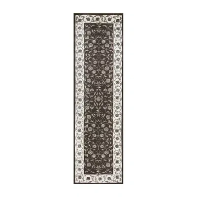 Radici Usa Radici Pisa Arabesque Traditional Oriental 26"x91" Indoor Rectangular Runner In Brown