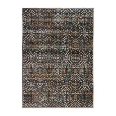 Radici Usa Radici Pisa Casual Modern Geometric Accent Rug In Brown