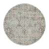 Radici Usa Radici Pisa Casual Modern Geometric Round Area Rug In White