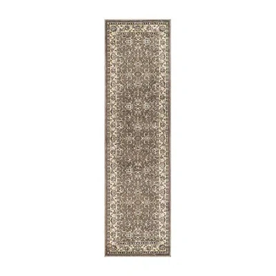 Radici Usa Radici Pisa Kashan 26"x91" Traditional Oriental Runner In Brown