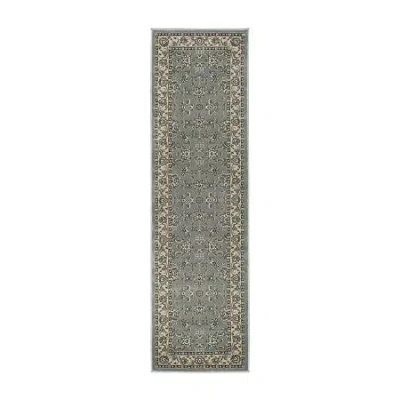 Radici Usa Radici Pisa Kashan 26"x91" Traditional Oriental Runner In Gray