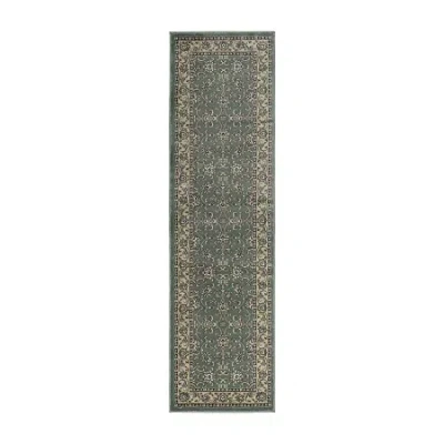 Radici Usa Radici Pisa Kashan 26"x91" Traditional Oriental Runner In Green
