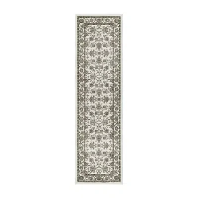 Radici Usa Radici Pisa Kashan 26"x91" Traditional Oriental Runner In White
