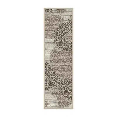 Radici Usa Radici Pisa Modern Geometric Contemporary 26"x91" Indoor Rectangular Runner In Sand