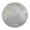 Radici Usa Radici Pisa Modern Geometric Contemporary Indoor Round Area Rug In Gray