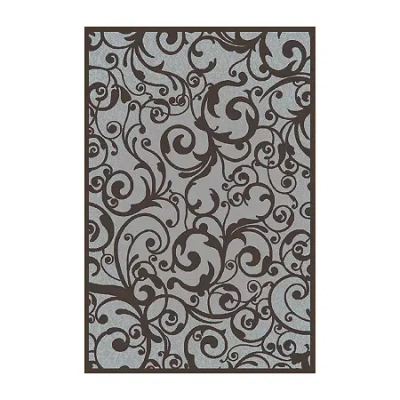 Radici Usa Radici Pisa Scroll Modern Transitional Area Rug In Gray