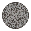 Radici Usa Radici Pisa Scroll Modern Transitional Round Area Rug In Gray