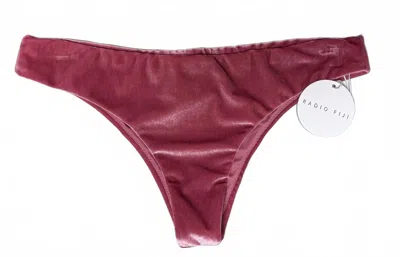 Radio Fiji Women's Hours Crushed Velvet Thalia Pant In Pink