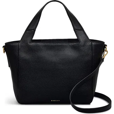 Radley Alpha Road Medium Leather Satchel In Black