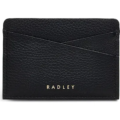 Radley Alpha Road Small Leather Card Holder In Black