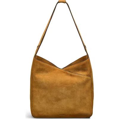 Radley Alpha Road Suede Shoulder Bag In Brown