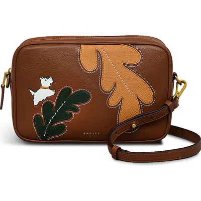 Radley Autumn Editions Small Zip Leather Crossbody Bag In Brown