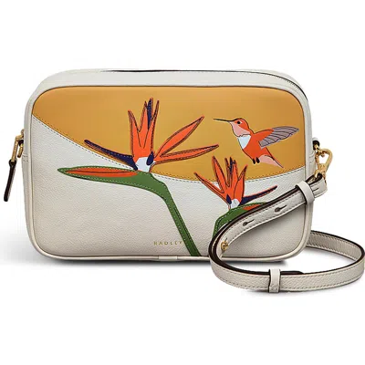 Radley Birds Of Paradise Small Zip Around Crossbody Bag In Gray