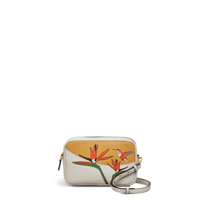 Radley Birds Of Paradise Small Zip Around Crossbody Bag In White