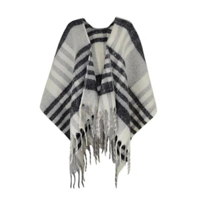 Radley Check Poncho In Gray