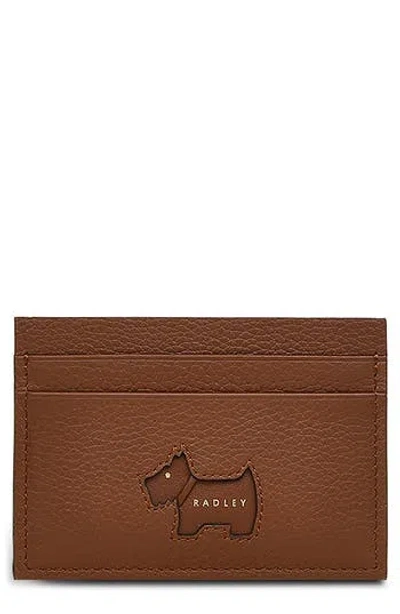 Radley Cookie Cutter Leather Card Case In Sand