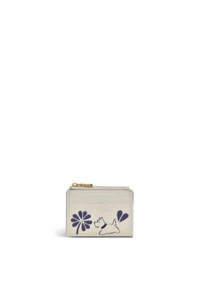 Radley Cut Out Floral Small  Coin Purse In Gray