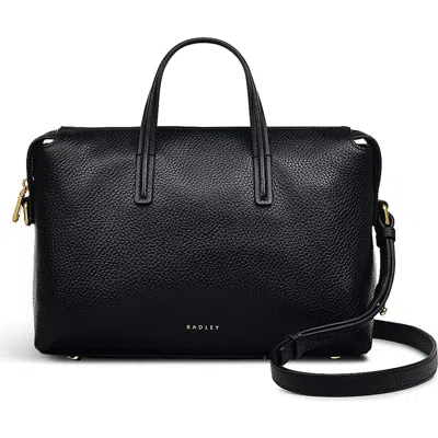 Radley Eastcastle Street Pebbled Leather Crossbody Bag In Black