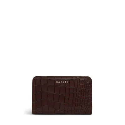 Radley Elm Avenue - Faux Croco Medium Bifold Wallet In Brown