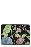Radley Floral Print Leather Card Case In Black