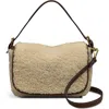 Radley Grafton Street Genuine Shearling Flapover Crossbody Bag In Brown