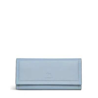 Radley Heritage Border Large Flapover Wallet In Smoke Blue