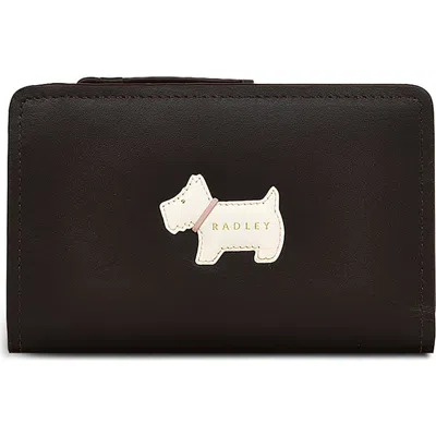 Radley Heritage Medium Leather Bifold Wallet In Dark Oak