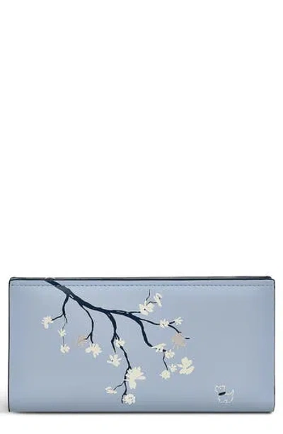 Radley In Bloom Large Leather Bifold Wallet In Blue