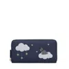 Radley It's Written In The Flakes Large Zip Around Wallet In Blue