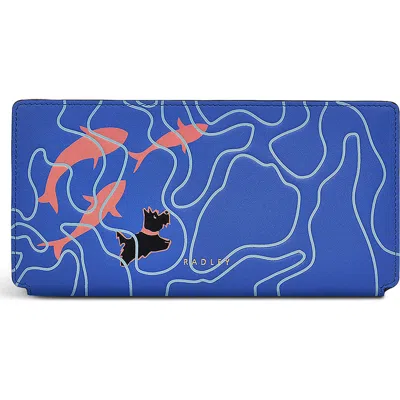 Radley Koi Coin Street Large Bifold Wallet In Blue