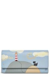 Radley Large Lighthouse Flapover Wallet In Blue