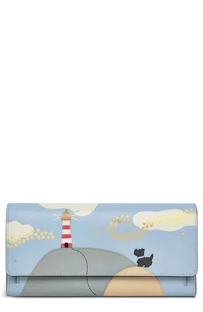 Radley Large Lighthouse Flapover Wallet In Blue