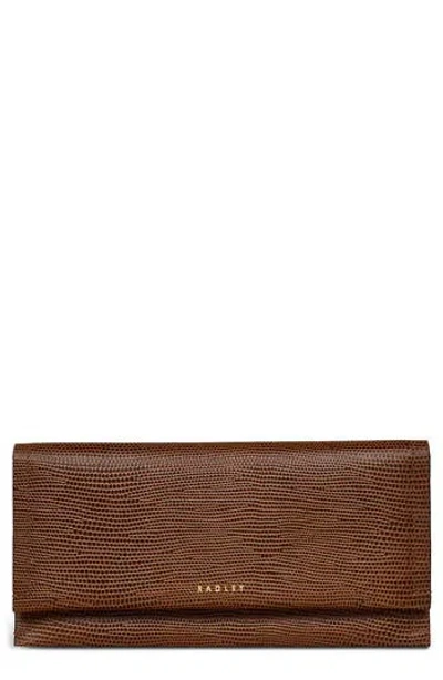 Radley Large Oak Street Lizard Embossed Wallet In Brown