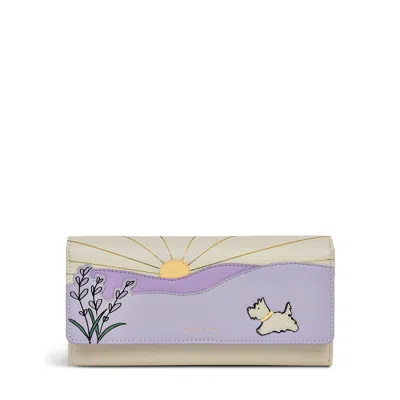 Radley Lavender Fields Large Flapover Wallet In Multi