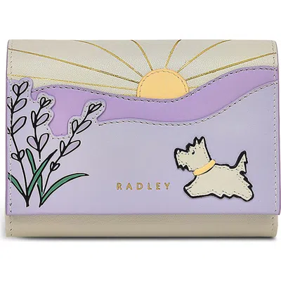 Radley Lavender Fields Medium Flapover Wallet In Gray