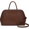 Radley Liverpool Street Croc Embossed Leather Satchel In Brown