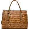 Radley Liverpool Street Croc Embossed Medium Tote Bag In Caramel
