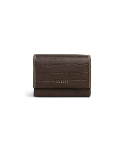 Radley London Alba Place Faux Croc Flap Over Wallet In Brown