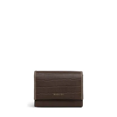 Radley London Alba Place - Faux Croc Medium Flapover Wallet In Brown