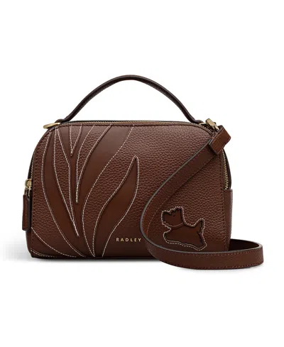 Radley London Among The Trees Mini Zip Top Crossbody Bag In Brown