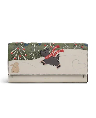Radley London An Ice Day Leather Flapover Matinee Wallet In Multi