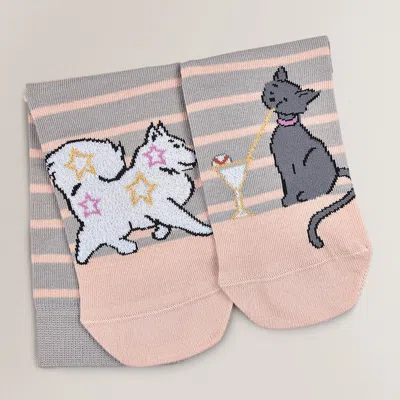 Radley London Ash 1 Pk Dog Socks In Gray