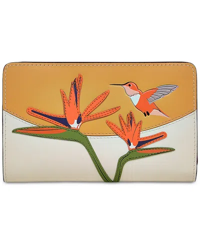 Radley London Bird Of Paradise Medium Leather Bifold Wallet In Neutral