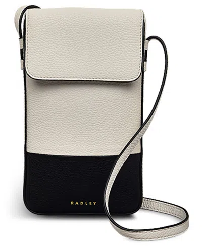Radley London Bishops Lane Straw Mini Phone Crossbody Bag In Black
