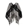 Radley London Black Check Poncho In Multi